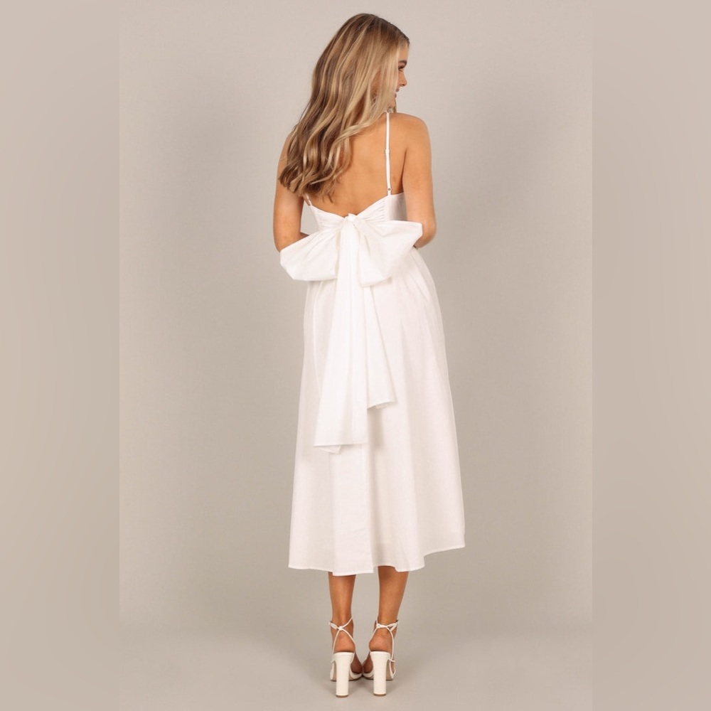 Petal & pup bow back cotton midi dress nwot - Picture 6 of 7